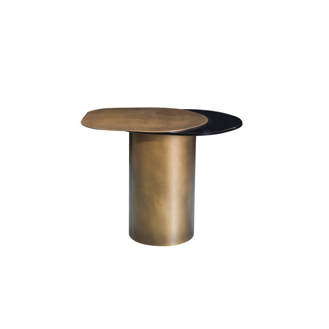 Set of 3 Modern Irregular Shaped Kaylee Coffee Table Set in Brass For Sale - Image 10 of 14