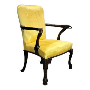 18th Century Style Mahogany Library Armchair