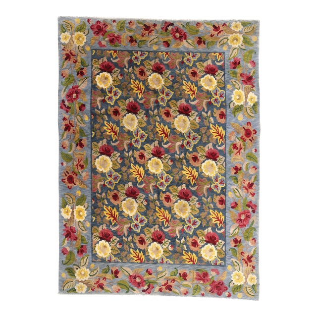 Vintage Tibetan Rug, 09'09 X 13'07 For Sale