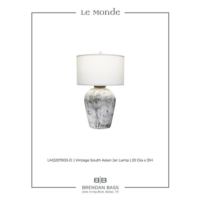 Vintage Mid 20th Century South Asian Jar Table Lamp For Sale - Image 4 of 5