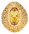60s Portuguese Citrine Ring 19k Yellow Gold Cocktail Dome Fine Jewelry 7.5 For Sale