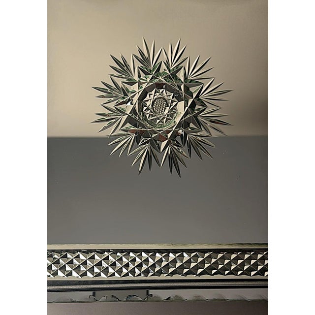 Art Deco French Nickel-Plated Metal Tray With Cut and Etched Mirror Surface For Sale - Image 13 of 18