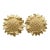 14k Gold Sunflower Earrings, A Pair For Sale