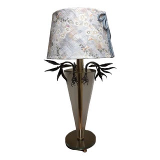 Vintage Table Lamp in Crystal Glass, 1970s For Sale