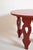 1920s Rustic Round Burgundy Red Table, 1920s For Sale - Image 5 of 6