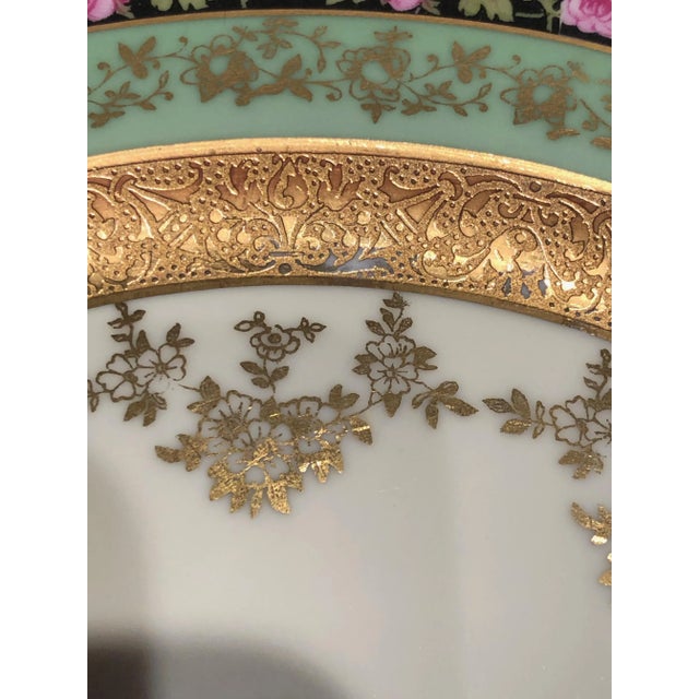 Heinrich & Co. Selb Floral Gold Encrusted Service Plates - Set of 11 For Sale - Image 12 of 13