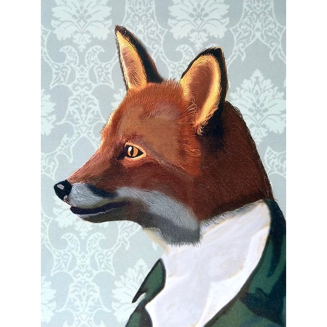 2000 - 2009 Vintage Fox in Gentleman's Attire Framed Print For Sale - Image 5 of 6