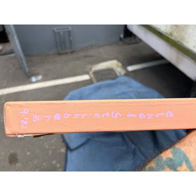 Pink Modern Painting of Nude Female, 1982, Acrylic Over Canvas For Sale - Image 8 of 13