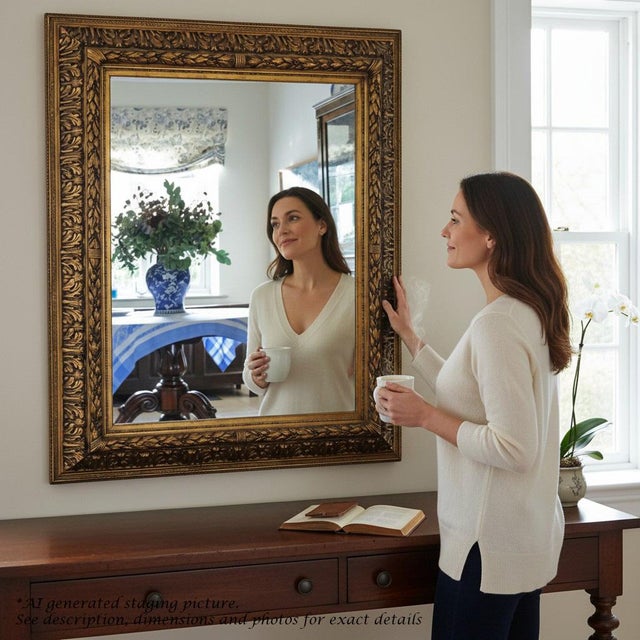 Antique Gilt Overmantle Wall Mirror, 1800s For Sale - Image 6 of 10