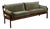 Rosewood and Mohair Velvet Sofa For Sale