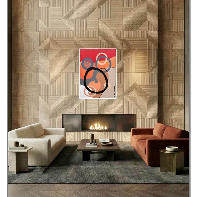 California self taught artist (American b. 1969) Christopher (Cyrstofer) Shoemaker painted this incredible bold abstract...