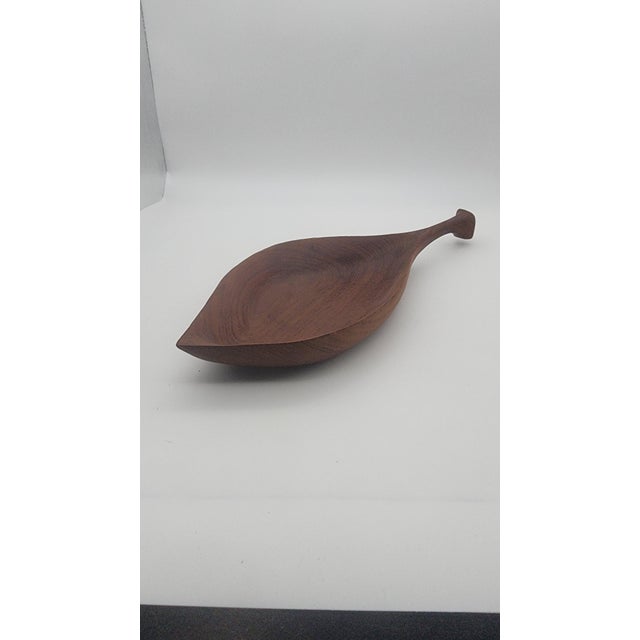 Vintage Teak Milan Style Carved Bowl For Sale In Philadelphia - Image 6 of 9