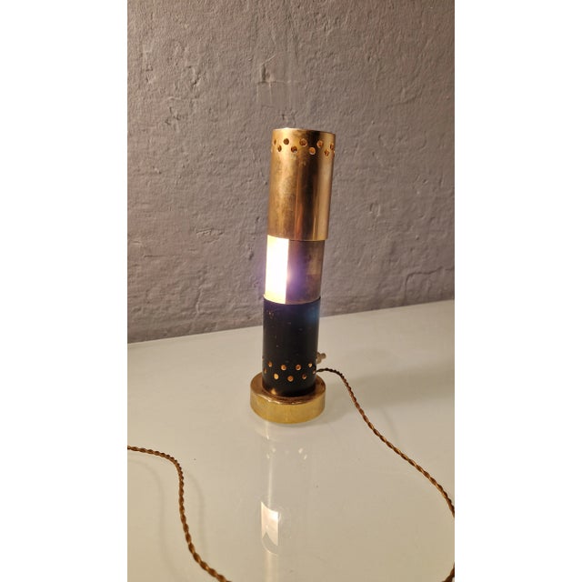 Metal Vintage Table Lamp in Brass and Iron by Angelo Lelli for Arredoluce, 1950s For Sale - Image 7 of 10