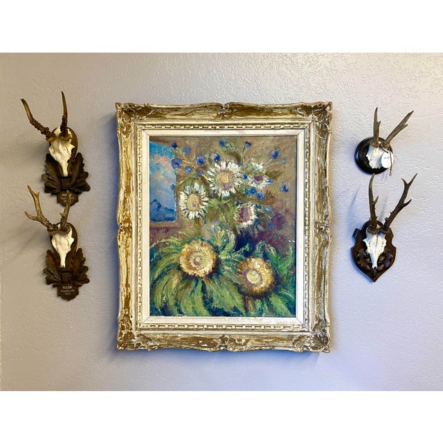 Speechless when I found this. The impasto textured still life on canvas and original ornate wood frame with age and...