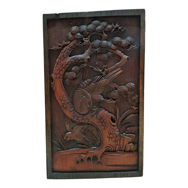 Antique Wood Carved Relief, 1890s-1910s For Sale
