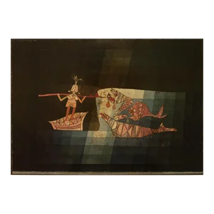 1990 After Paul Klee "Battle Scene From the Imaginary Comic Opera "The Seafarer"", First German Edition Poster