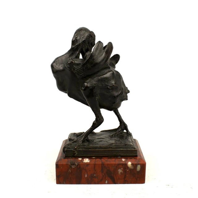 American Adolescent Turkey Bronze Sculpture by the American Animalier Albert Laessle For Sale - Image 3 of 11