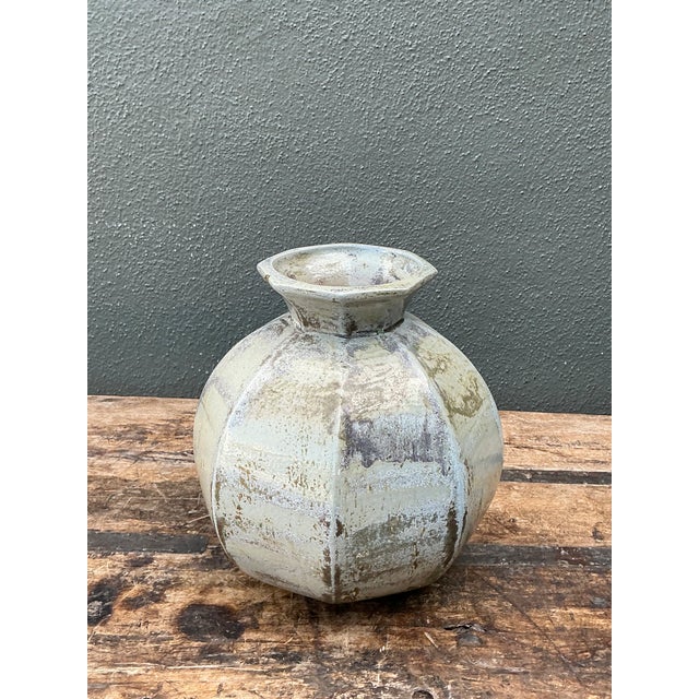 Ceramic Vintage Studio Pottery Ceramic Vase For Sale - Image 7 of 12