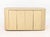 Karl Springer Style Beige Grasscloth Sideboard, four doors opening to two compartments, each with top slide drawer above...
