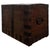 Metal Antique 19th Century English Victorian Iron-Bound Oak Silver Chest For Sale - Image 7 of 13