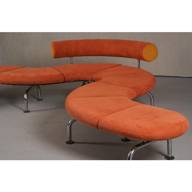 A vintage Pipeline sofa by Erik Jorgensen from Denmark, 1980's. Designed by Johannes Foersom and Peter Hiort Lorenzen,...