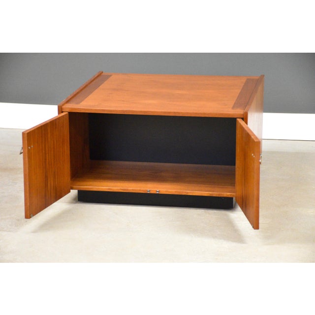 Mid-Century Modern 1970s Refinished Danish Teak Square Coffee Table For Sale - Image 3 of 9