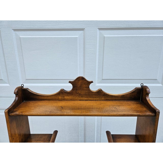 Chippendale Wooden Floor or Wall Mount Etagere For Sale - Image 9 of 13