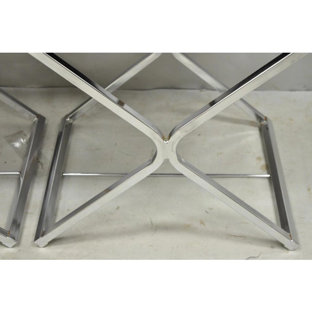 Vintage Daystrom Mid Century Modern Chrome & Naugahyde Directors Chairs - Pair For Sale - Image 11 of 17