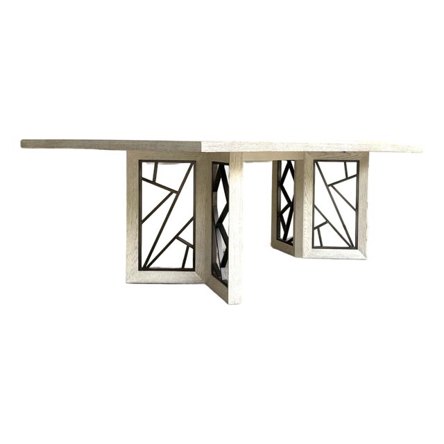 Theodore Alexander White Oak Finished Renata Dining Table For Sale