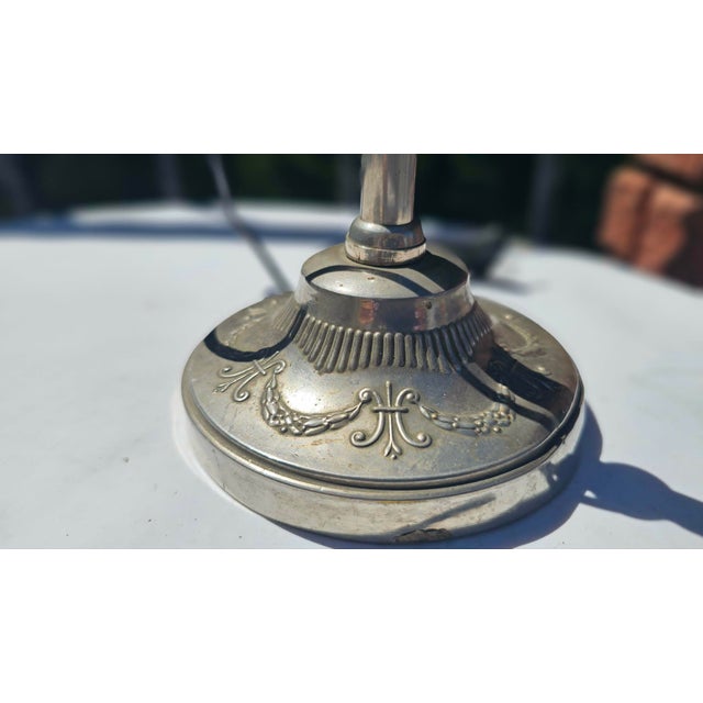 Art Deco Wall Lamp in Brass and Chrome, 1920s For Sale - Image 9 of 11