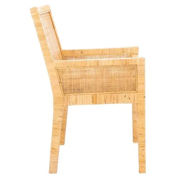 Wood Sarai Accent Chair with Cushion - Natural/White For Sale - Image 7 of 11