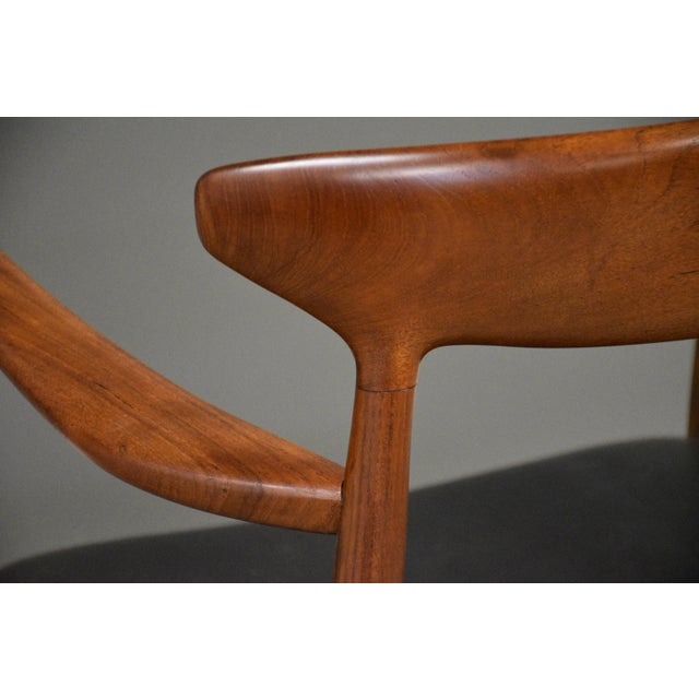 1960s Solid Teak Danish Arm Chair by Harry Ostergaard For Sale - Image 10 of 11