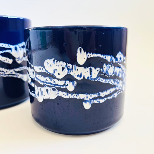 Mid Century German Cylinder Planters - Set of 2 For Sale - Image 4 of 9