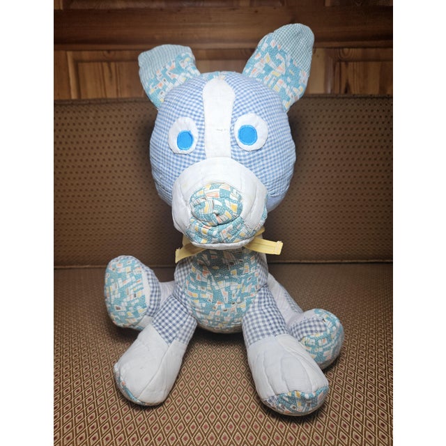 Vintage Quilted Puppy Dog Plush Made from Vintage Quilt For Sale - Image 11 of 12