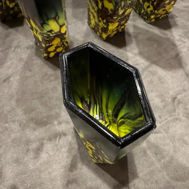 1940s Art Deco Aventurine Murano Glass Rosolio Set For Sale - Image 16 of 16