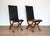 Spanish Dining Chairs in Oak and Leather by Pierre Lottier Valmazan, 1960s, Set of 2 For Sale - Image 11 of 18