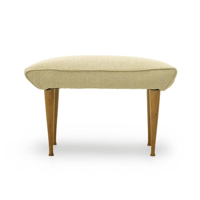 1950s Stool with Wooden Legs, 1950s For Sale - Image 5 of 13