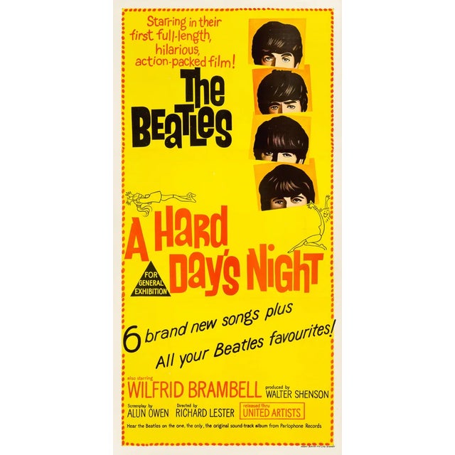 The Beatles "A Hard Day's Night" Original Movie Poster, Australian, 1964 For Sale - Image 4 of 4