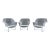 Mid 20th Century Woodard Sculptura Cantilever Loungers - Set of 3, Attributed For Sale
