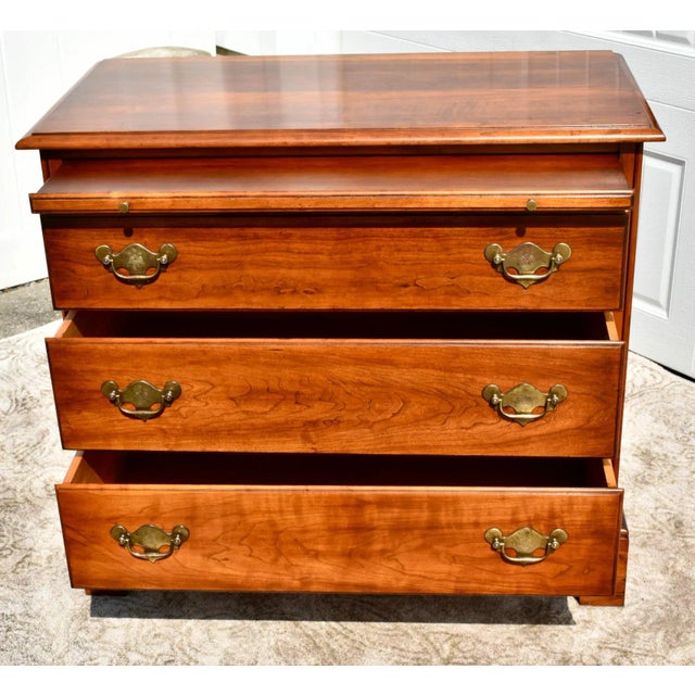 Vintage Statton Solid Cherry Three Drawer Traditional Style Bachelors ...