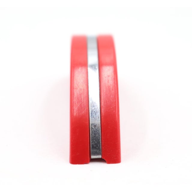 Mid 20th Century Set of Vintage 3 In. Red Plastic Art Deco Drawer Pulls For Sale - Image 5 of 6