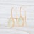 Gem: Natural Druzy Aquamarine Metal: 18k Yellow Gold Weight: 2.8 Grams Stamps: 18k nn Style: Drop Closure: Hook Posts with...