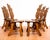 1960s Vintage Belgian Dining Chairs in Oak, 1960s, Set of 6 For Sale - Image 5 of 18