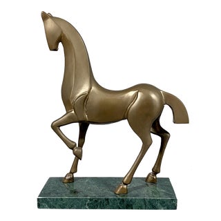 Art Deco Bronze Horse Sculpture For Sale
