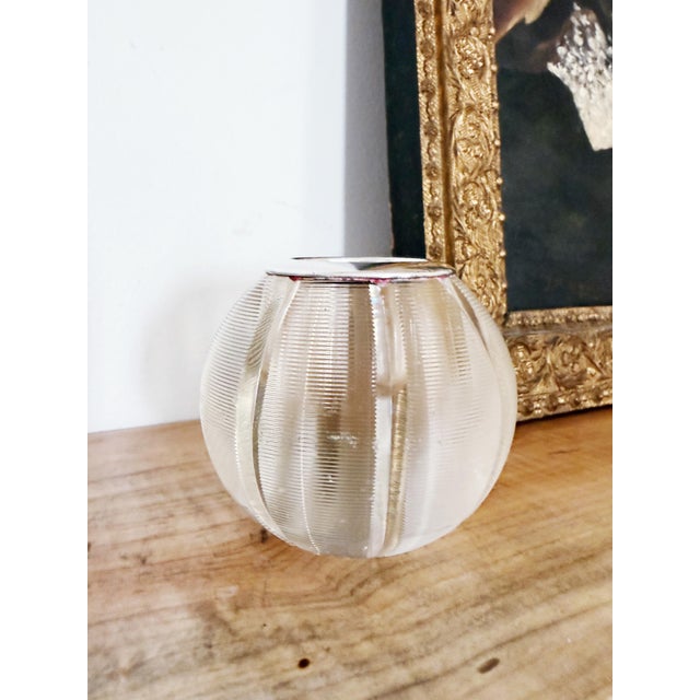 Antique 1900 Sterling Silver and Glass Match Striker For Sale - Image 4 of 5