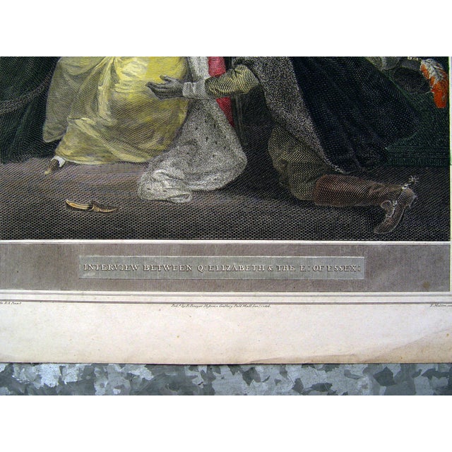 Late 18th Century 1796 Queen Elizabeth Colored Engravings - A Pair For Sale - Image 5 of 5