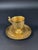 Late 19th Century Venetian Signed Gilded Porcelain Beautiful and elegant cup complete with saucer, entirely gilded in pure...