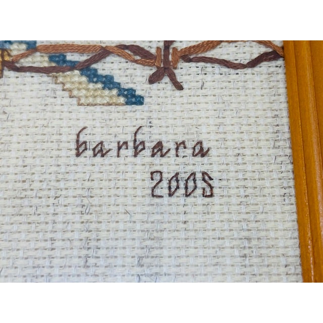2000 - 2009 Needlepoint, Fanciful Birds, Vintage For Sale - Image 5 of 11