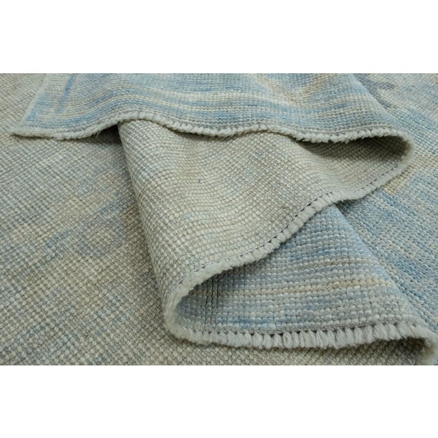 Blue Oushak Rug 10'1" x 14' #17841 For Sale - Image 8 of 8