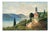 Buros, European Lakeside Scene, 1960s, Oil on Canvas For Sale